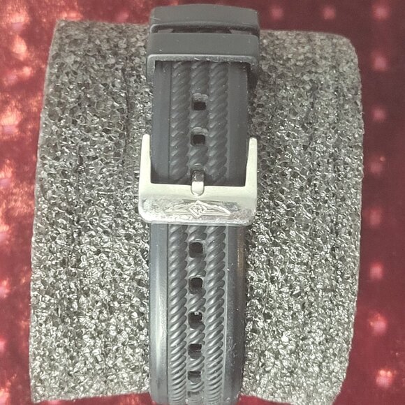 INVICTA Watch Black Rubberized Band Silver Bezel main image 5